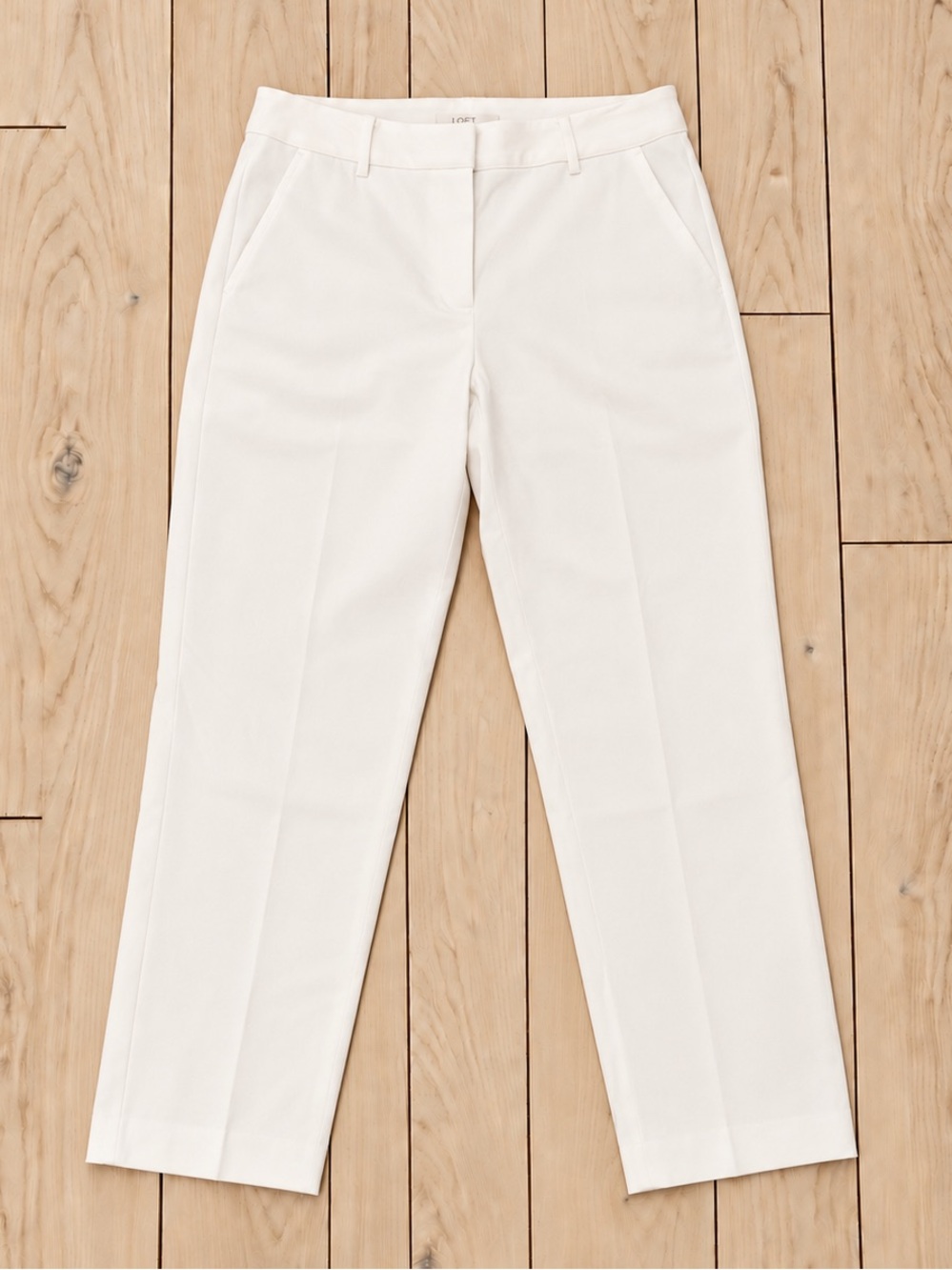 Ann Taylor LOFT Riviera Slim Ankle Pants -White - 8P Petite - Like New